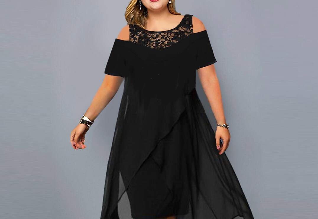 Women's Plus Size A Line Dress Midi Dress