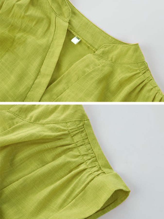 women's v-neck button sleeveless dress