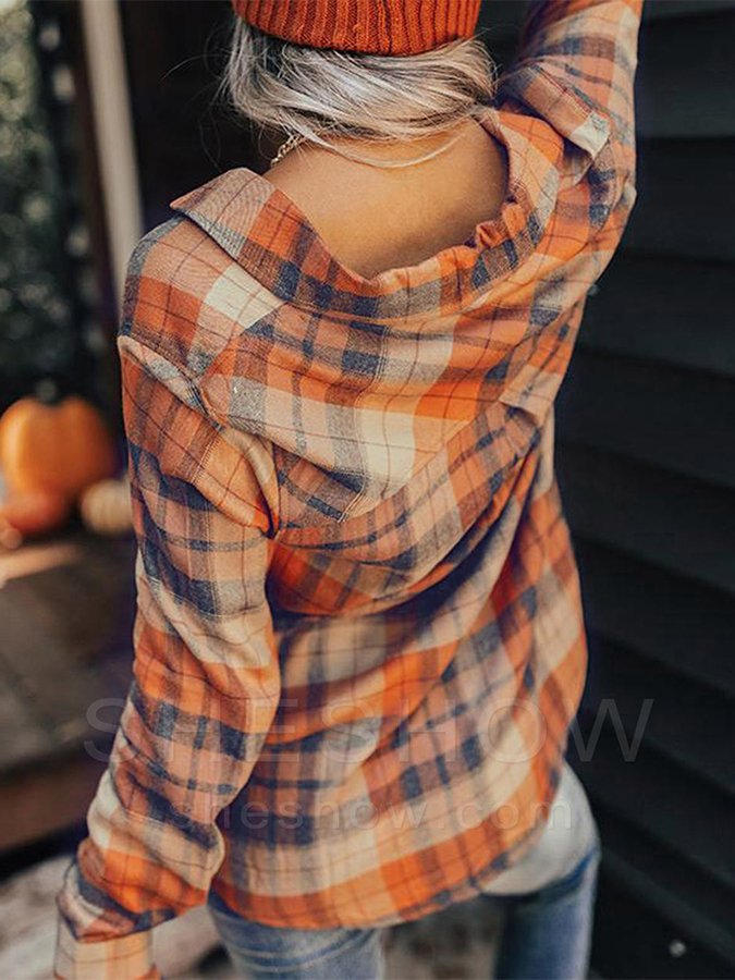 Women's Pumpkin Spice Dreamer Plaid Shirt