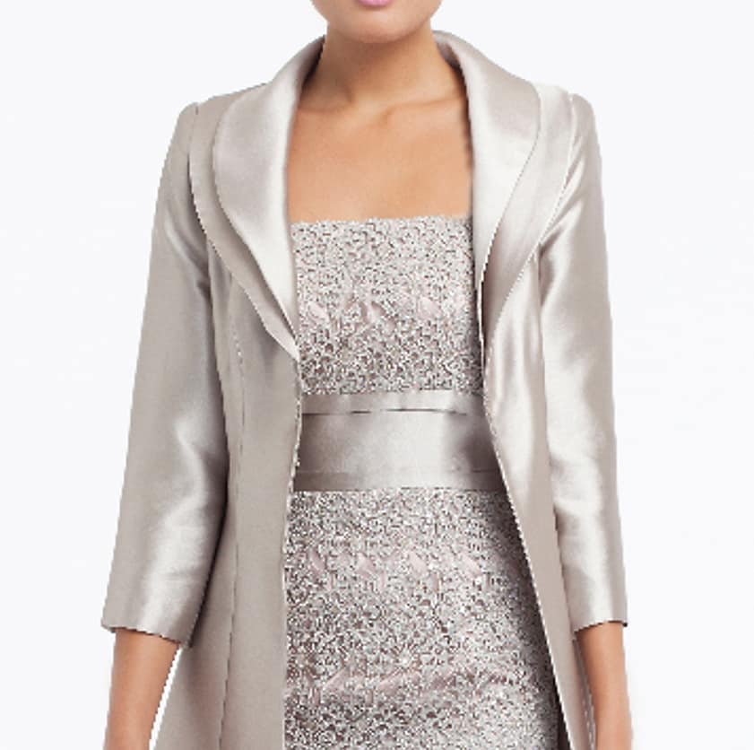 Women's Sheath Dress Knee Length Dress Silver 3/4 Length sleeve