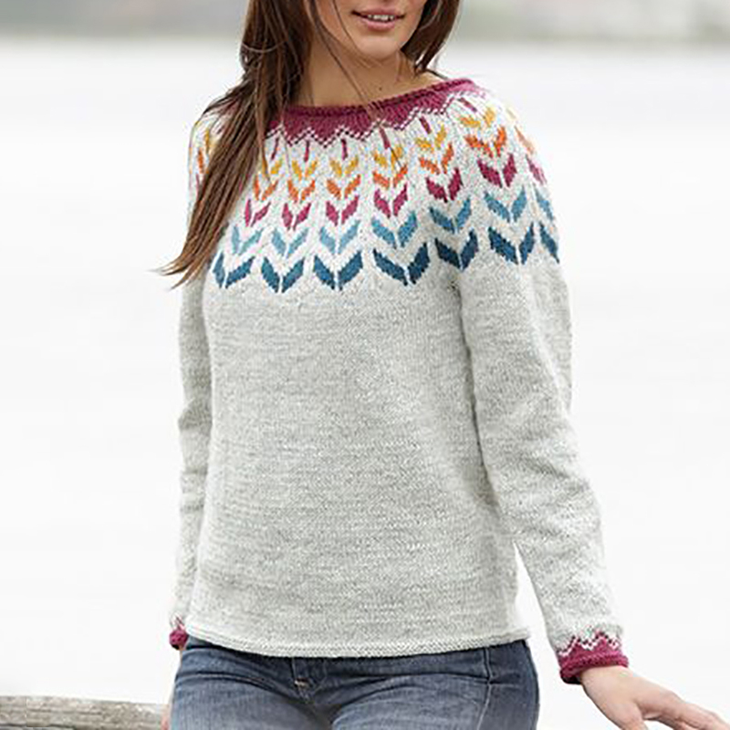 Vintage Fairman Island Geometric Crew Neck Sweater