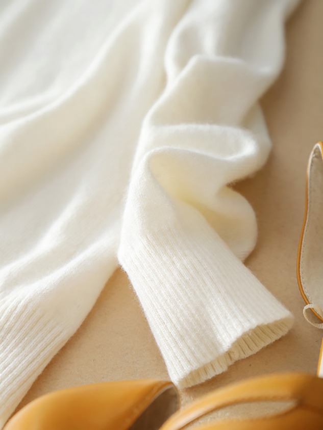 Turtleneck Long Sleeve Wool Blend Sweaters