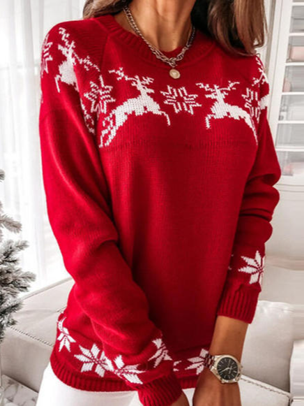 Cotton Blends Loosen Casual Sweater