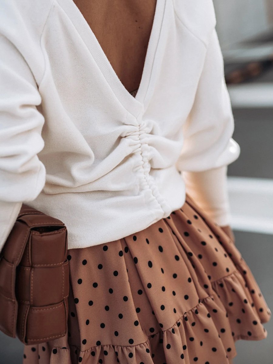 Sexy Backless Solid Color Sweater