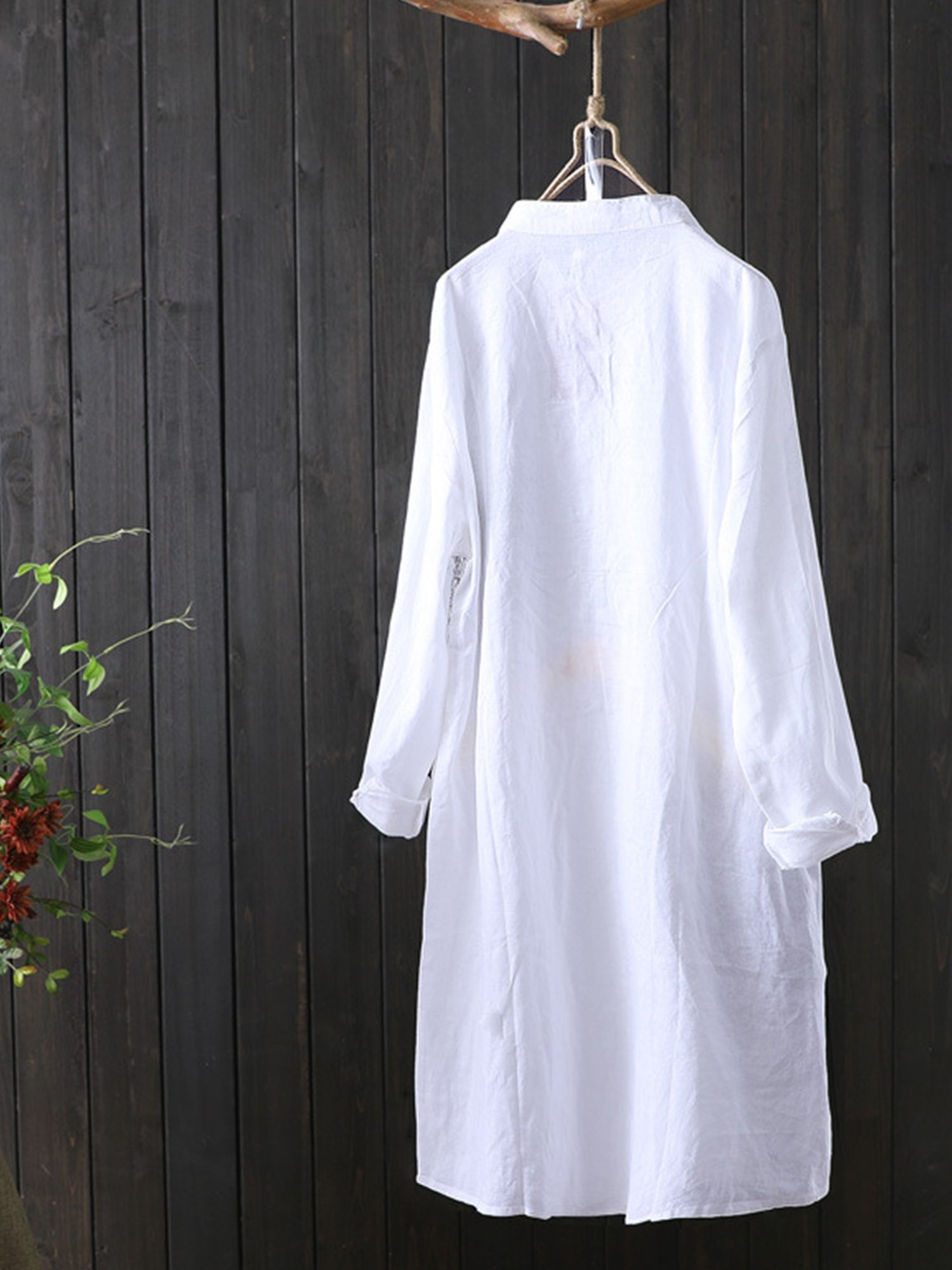 Women's Loose Casual Cotton Linen Dress