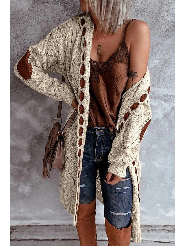 Women's Cardigan Knitted Casual Long Sleeve Loose Sweater