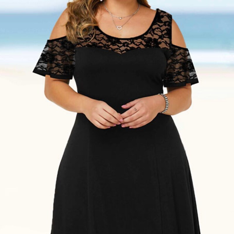 Women's Plus Size A Line Dress Maxi long Dress