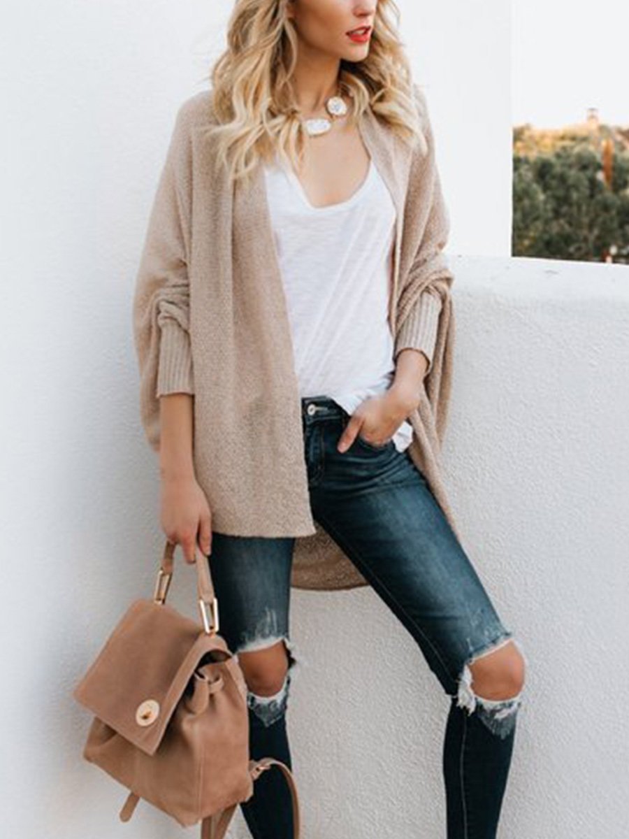 Loose Bat Sleeve Cardigan