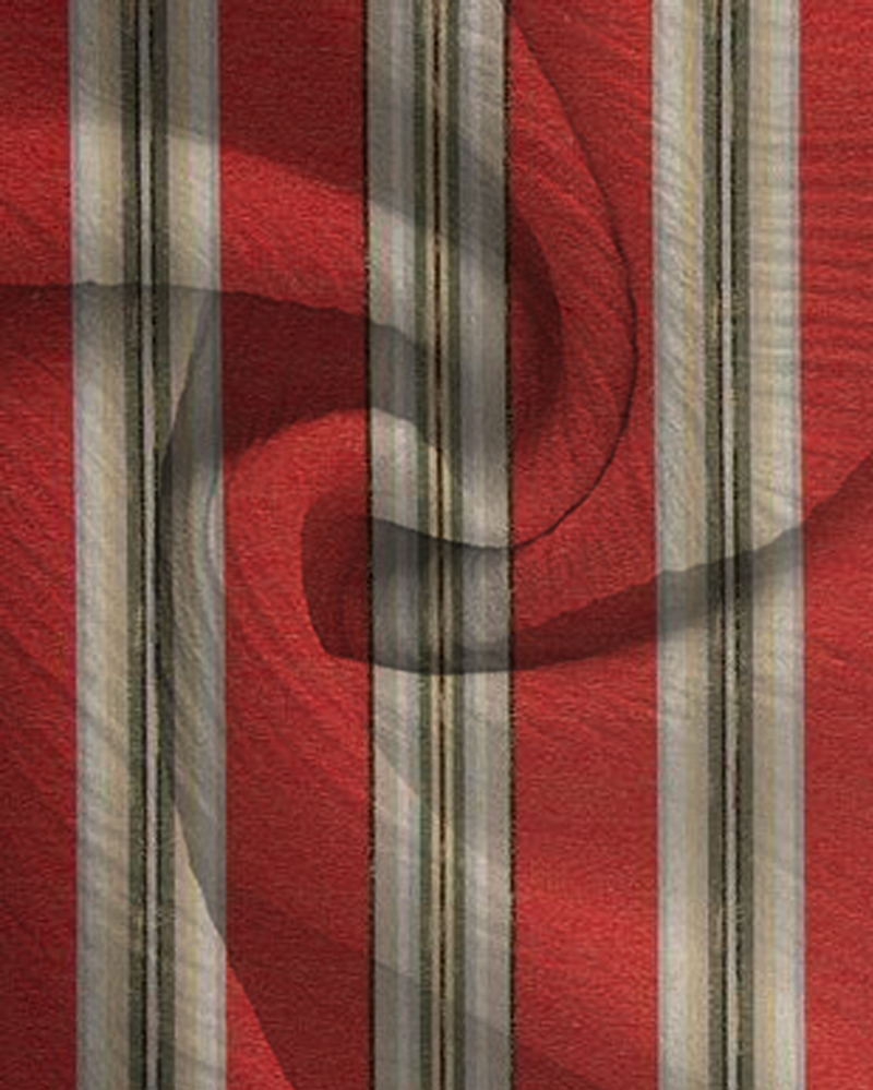 Striped Shirt and Trousers Two-Piece Suit