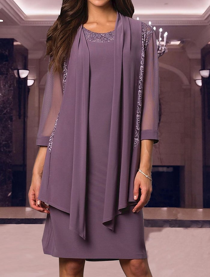 Women's Sheath Dress Knee Length Dress