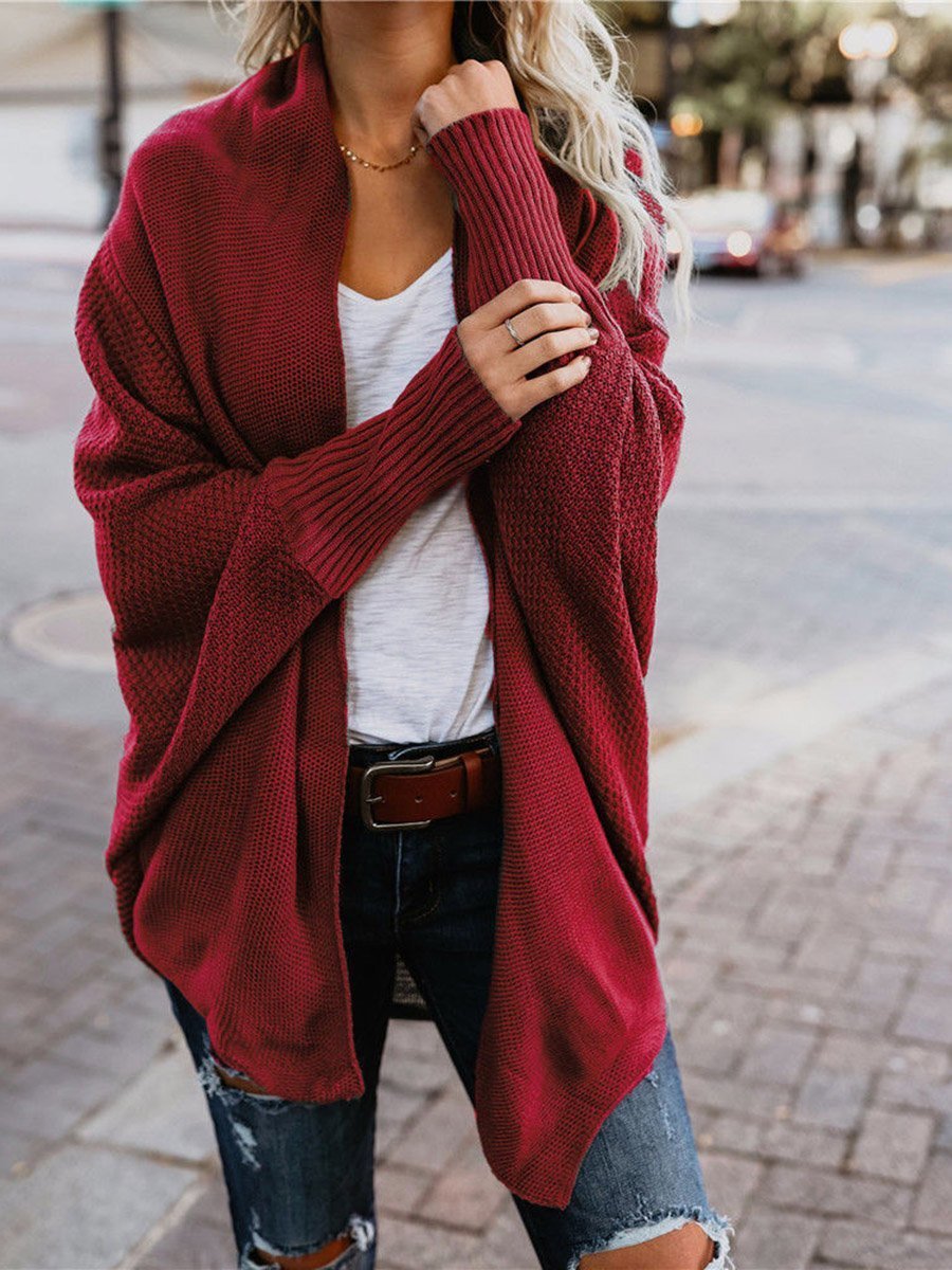 Loose Bat Sleeve Cardigan