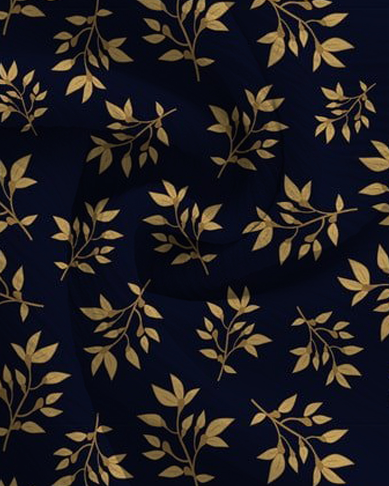 Leaves Long Sleeve Top and Trousers Two-Piece Set