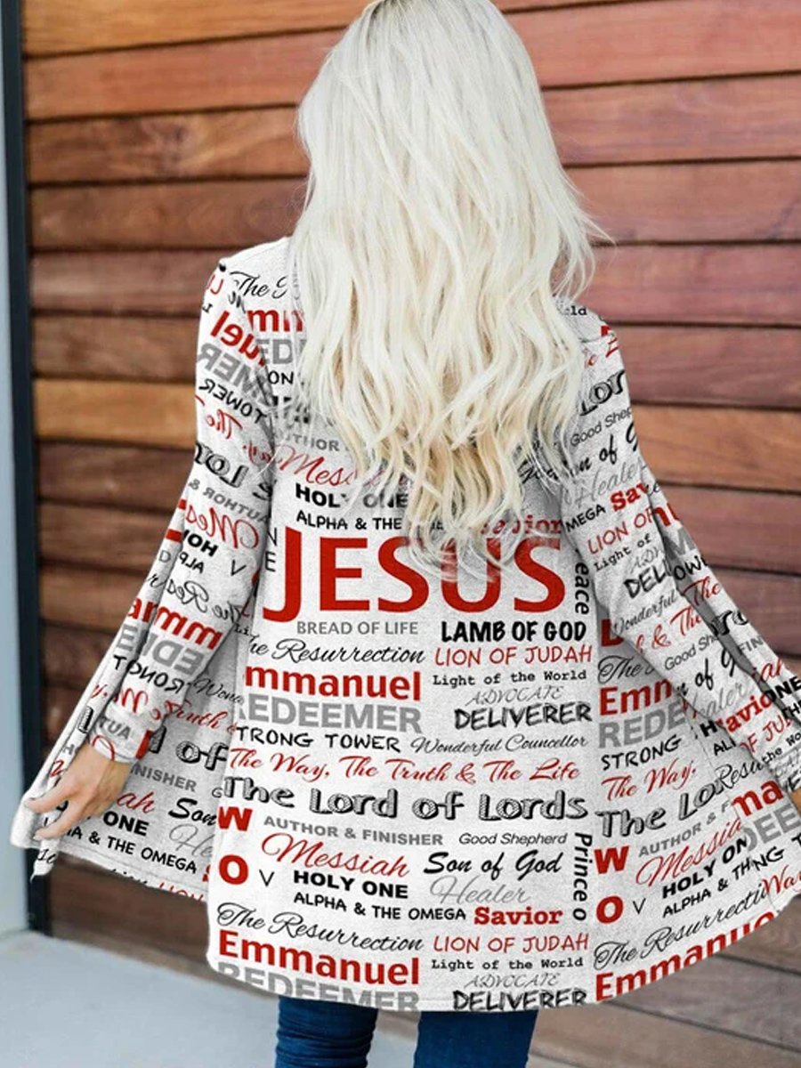 Jesus Print Cardigan