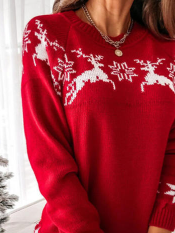 Cotton Blends Loosen Casual Sweater