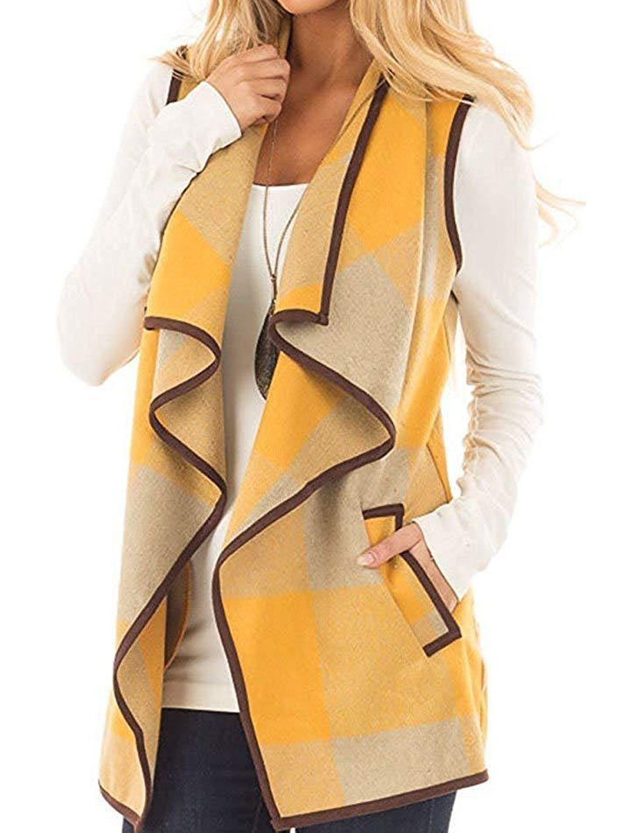 Women's Sleeveless Pocket Cardigan