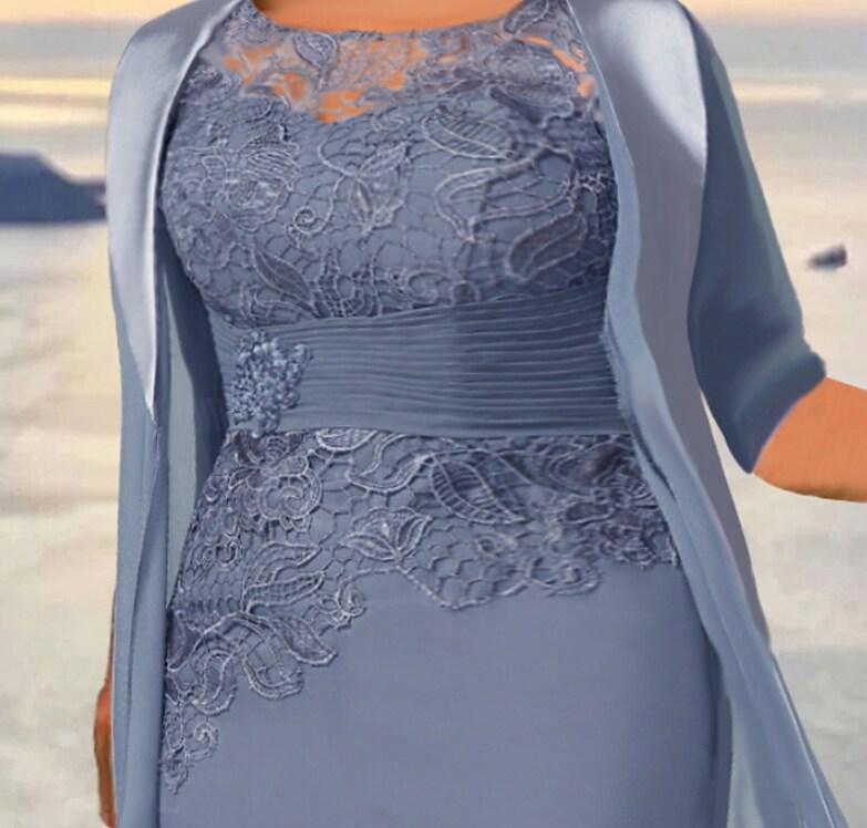 Women's Plus Size Dress Set Solid Color Crew Neck Half Sleeve Dress