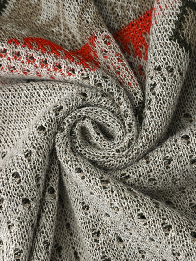 Casual Holiday Printed Long Sleeve Round Neck Sweater