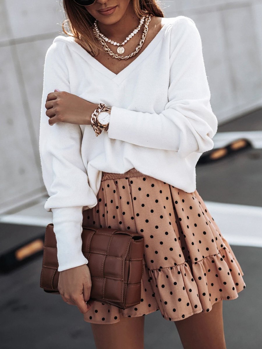 Sexy Backless Solid Color Sweater