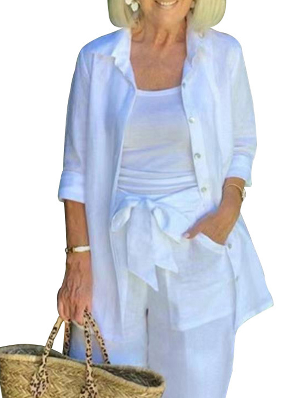 Casual two-piece Shirt  Pants