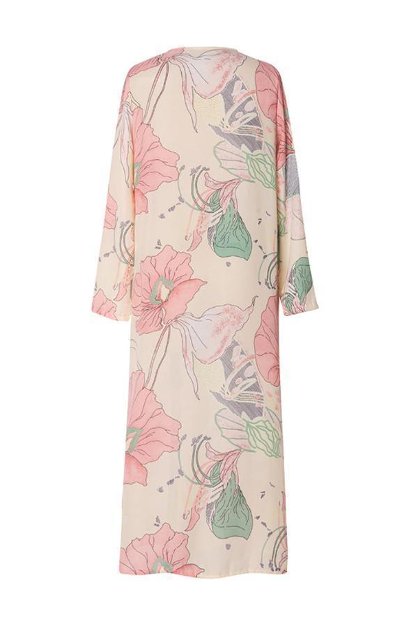 Casual Snap Front Floral Print Cardigan