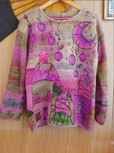 Plus Size Casual Crew Neck Long Sleeve Sweater