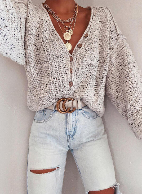 Vintage Acrylic Button Sweater