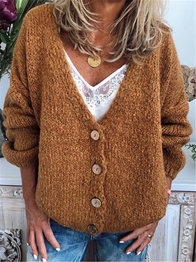 Casual Cotton-Blend Cardigans