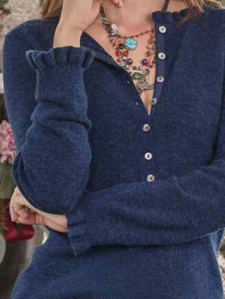 Acrylic Casual Plain Sweater