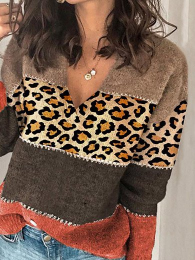 V Neck Loosen Casual Sweater