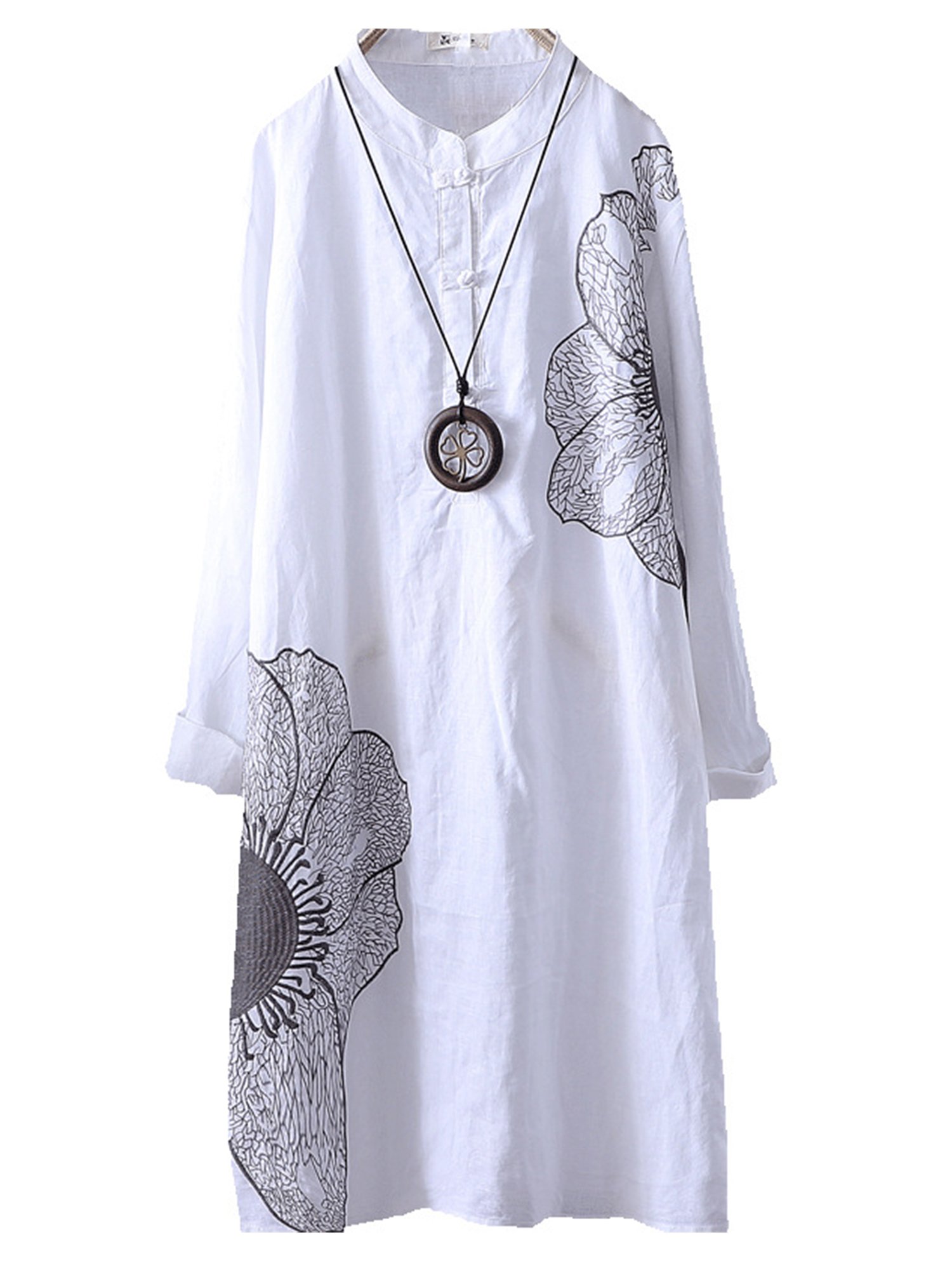 Women's Loose Casual Cotton Linen Dress
