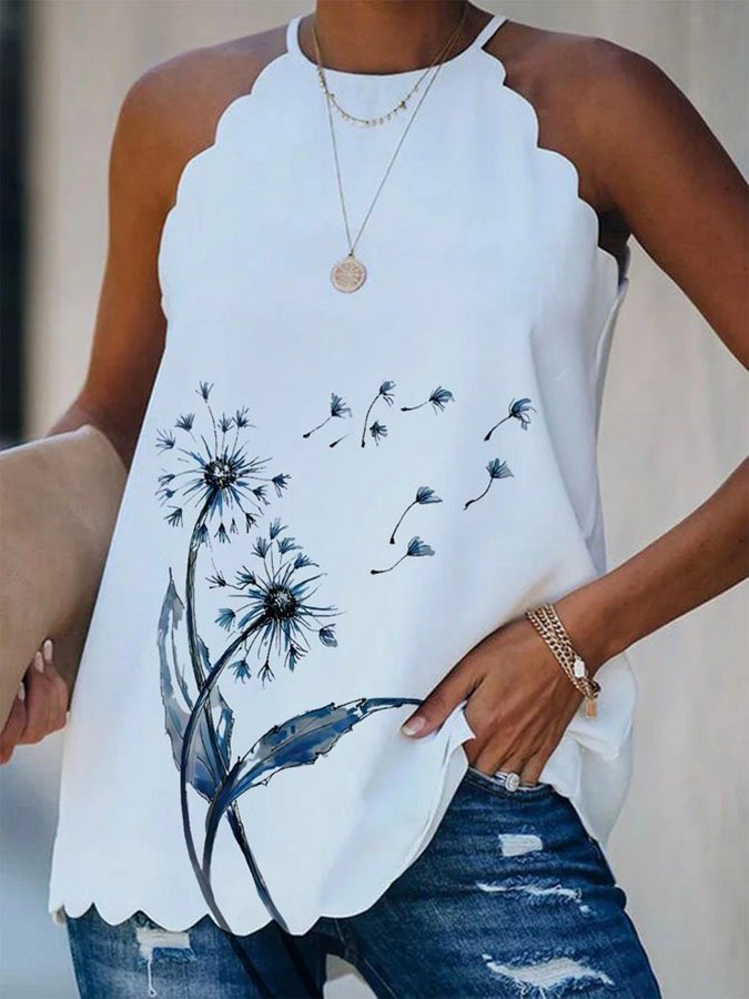 Sleek Wavy Sleeveless Top