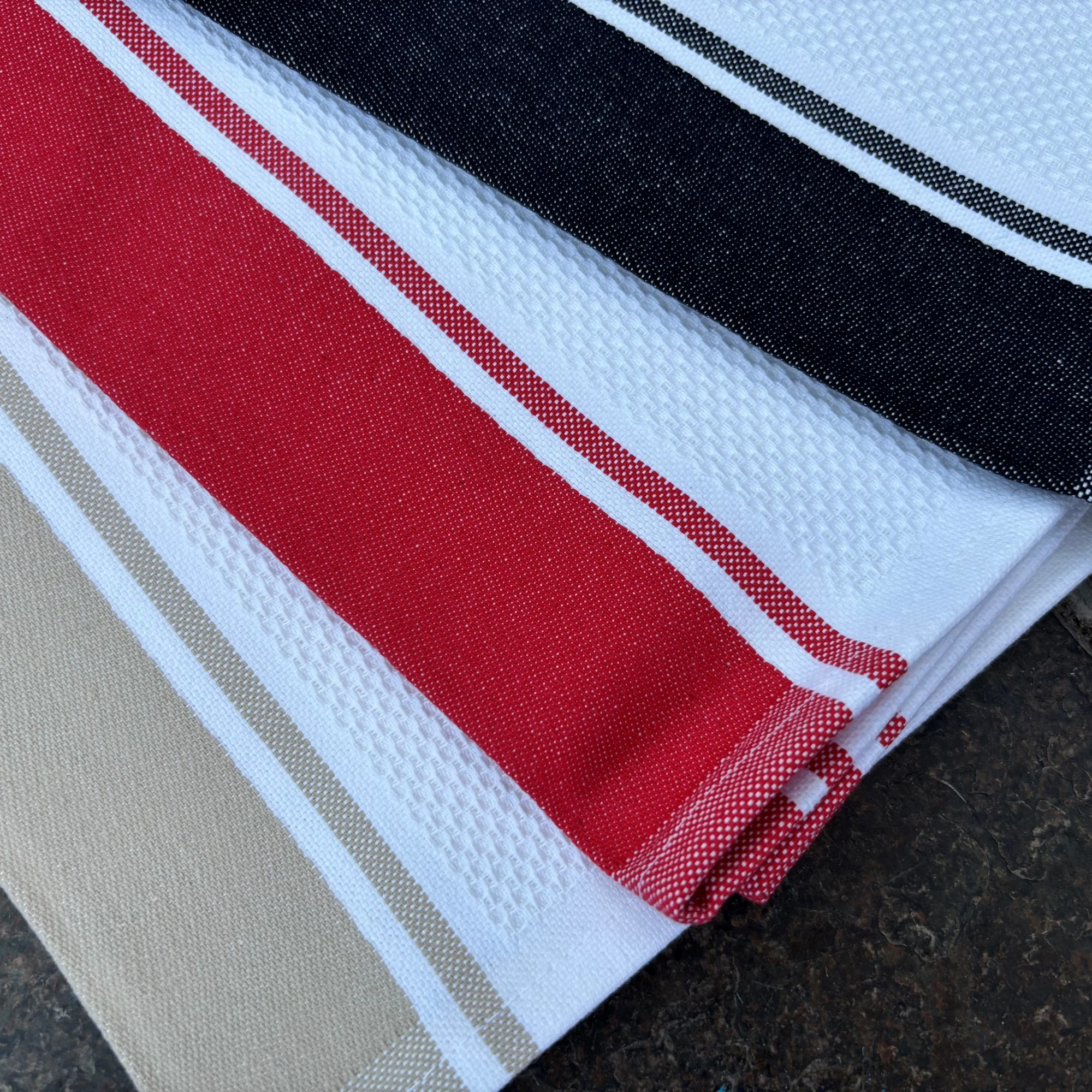 Waffle CottonTea Towel in Stone