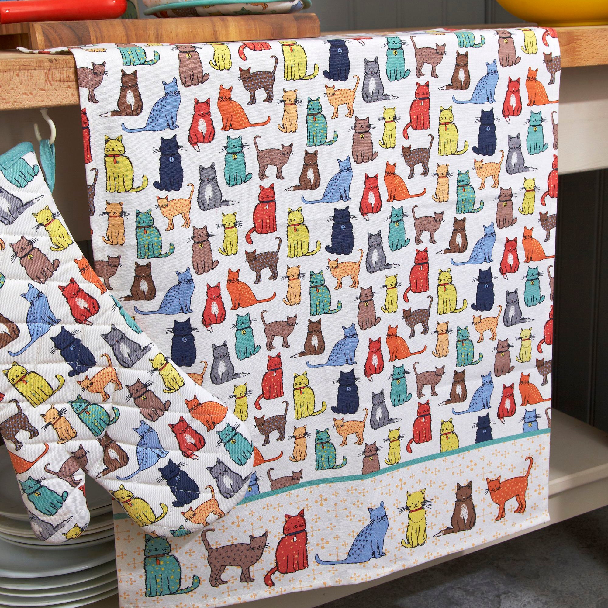 Catwalk Cotton Tea Towel in Multicolour