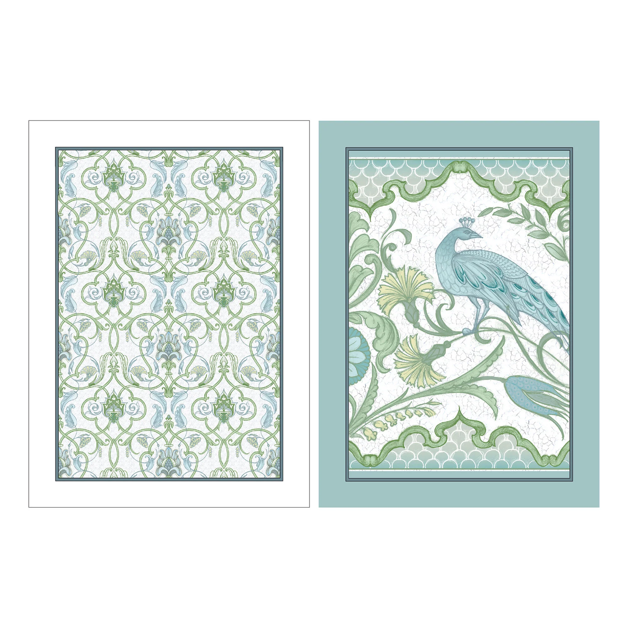Palm Court Cotton Tea Towel 2 Pack in Green