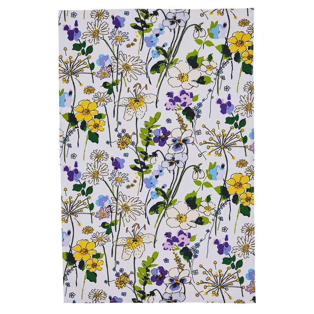 Wildflowers Cotton Tea Towel in Multicolour