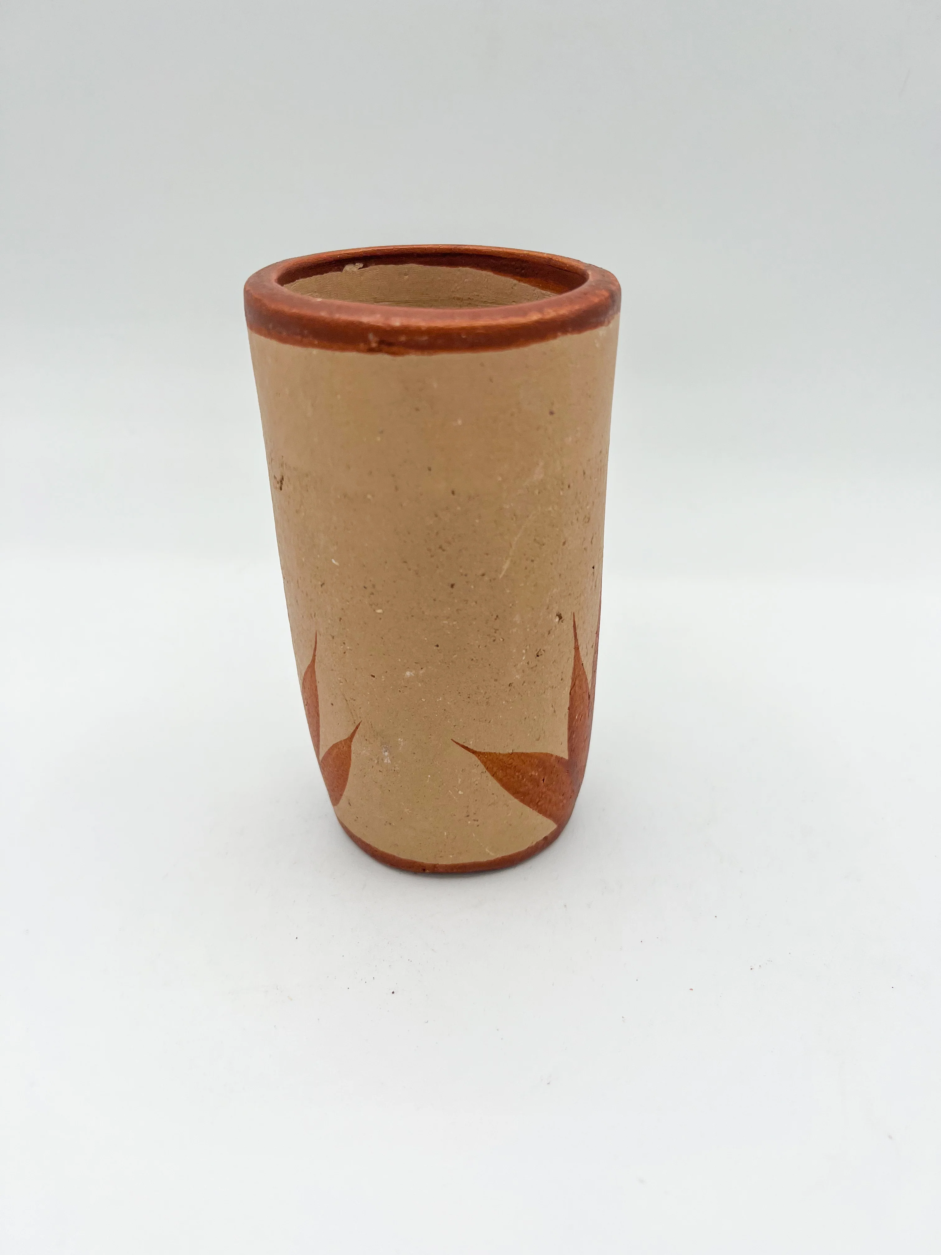 Terracotta Cups Mexican Clay Cups 2 Pc Set Traditional Mexican Clay Pottery