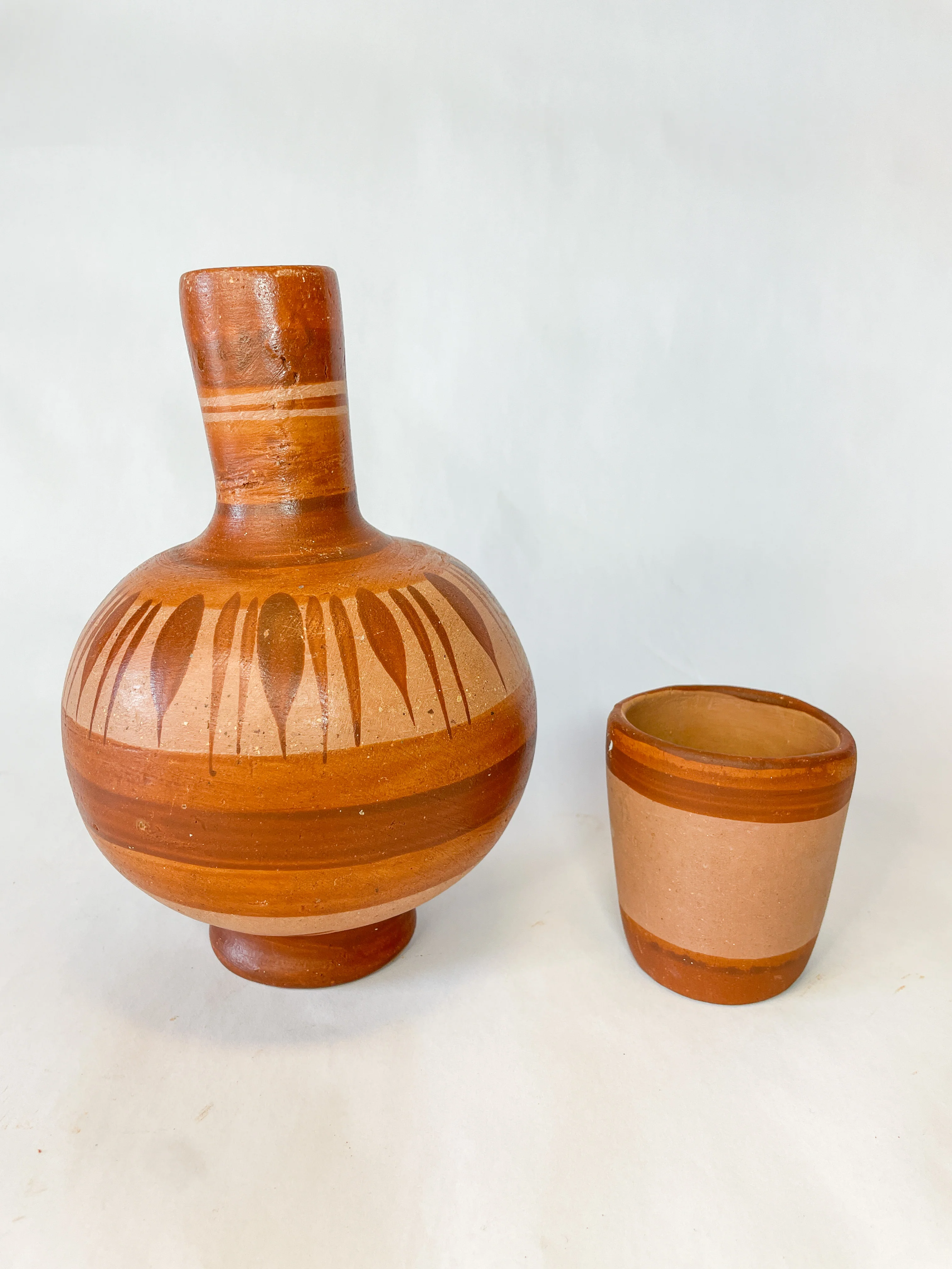 Jalisco Botellon de Barro Clay Water Jug Cantaro de Agua Terracotta Water Jug
