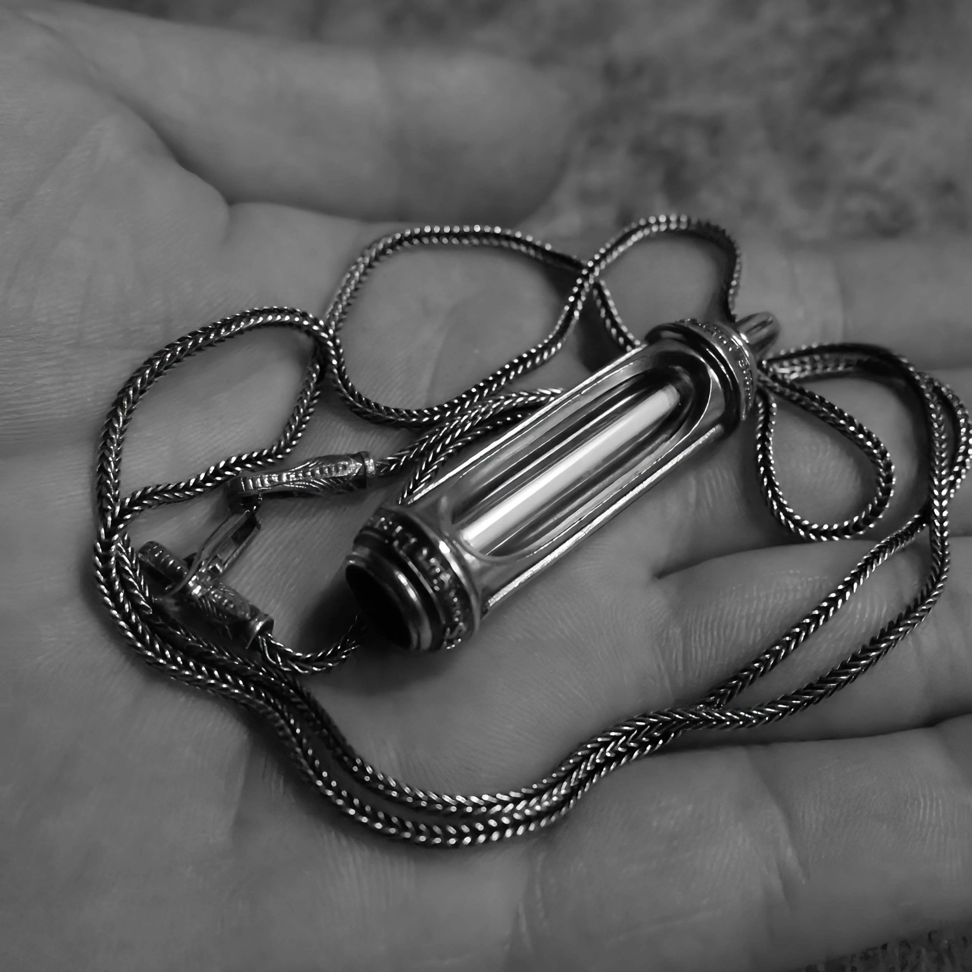 Eternal Glow Tritium Pendant Sterling Silver Necklace