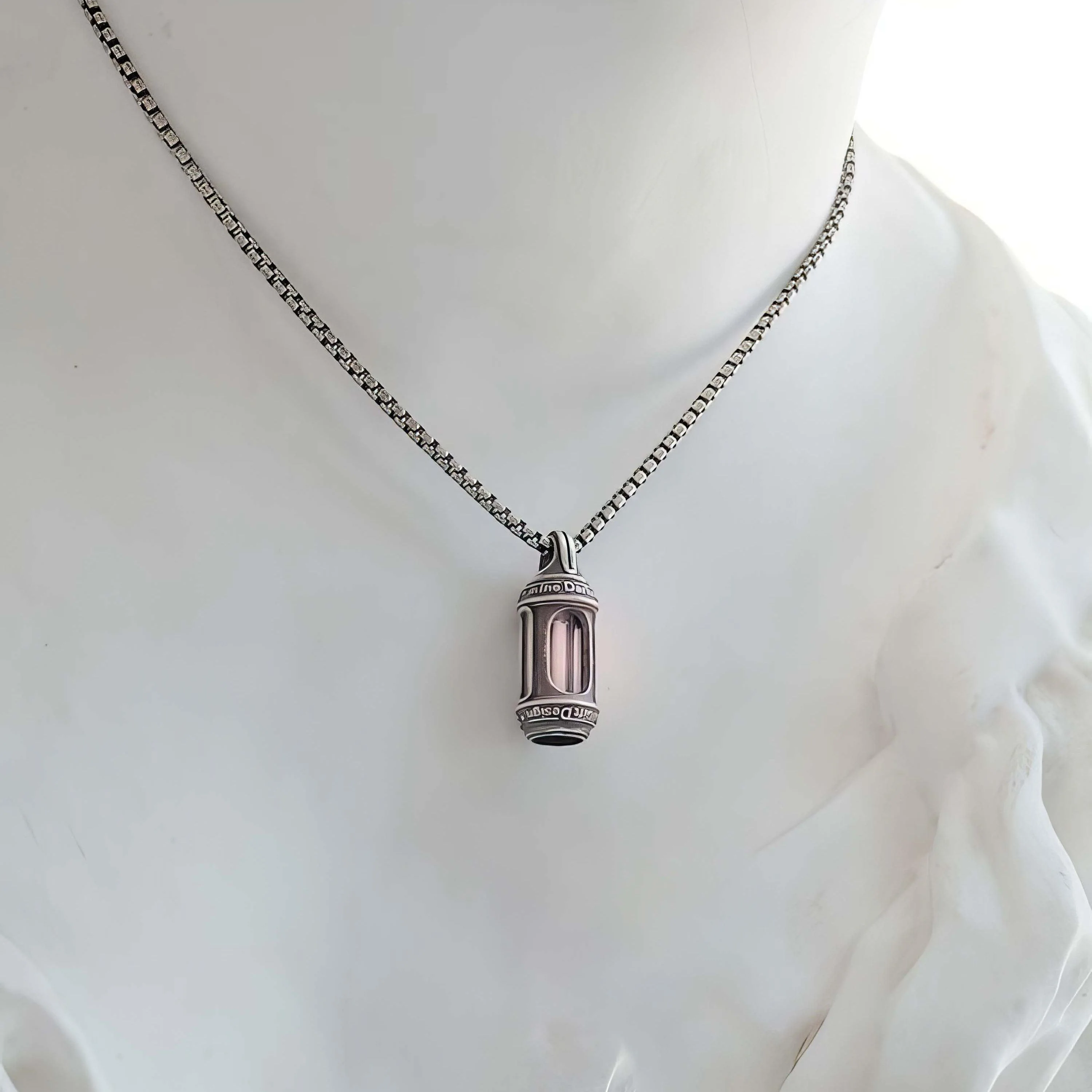 Eternal Glow Tritium Pendant Sterling Silver Necklace