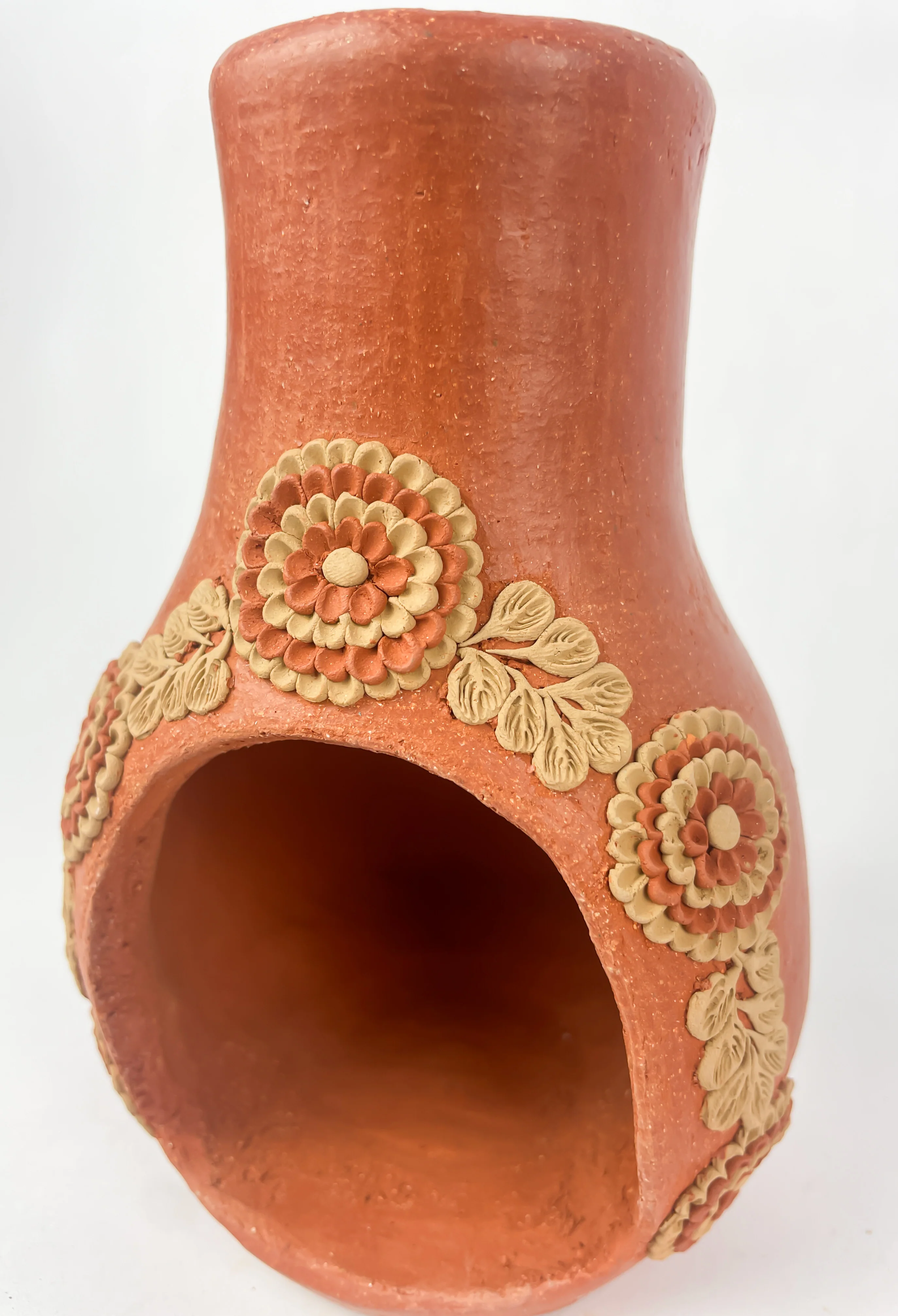 Velasco Oaxaca Pottery Mini Chimenea Clay Filigree Filigrana Oaxacan Pottery Atzompa Pottery