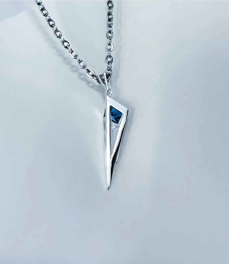 S925 Sterling Silver Tritium Glow Starburst Pendant