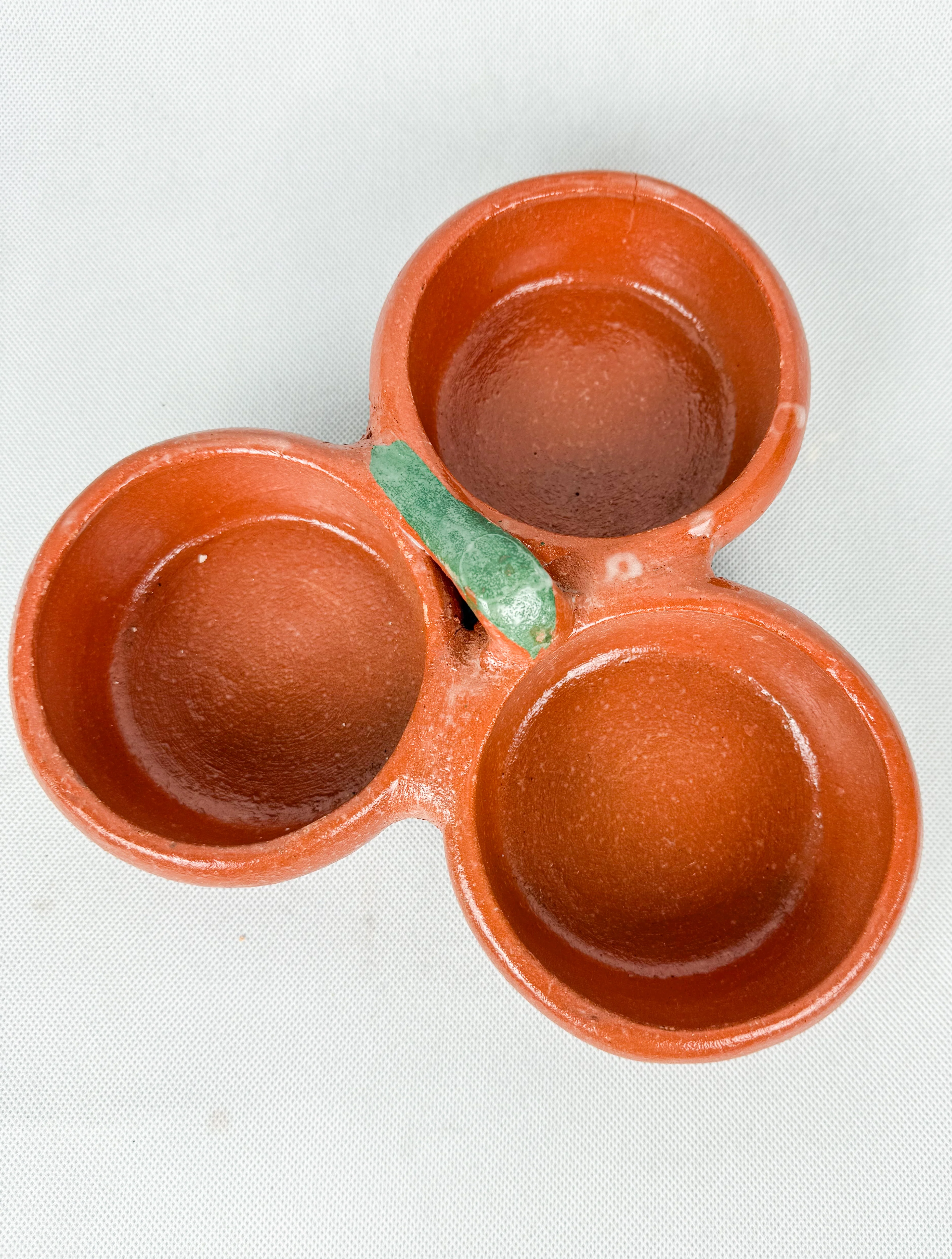 Jalisco Mexican Clay 3 in 1 Bowl Salsera Mexican Salsera 3 en 1 Salsera para Tacos