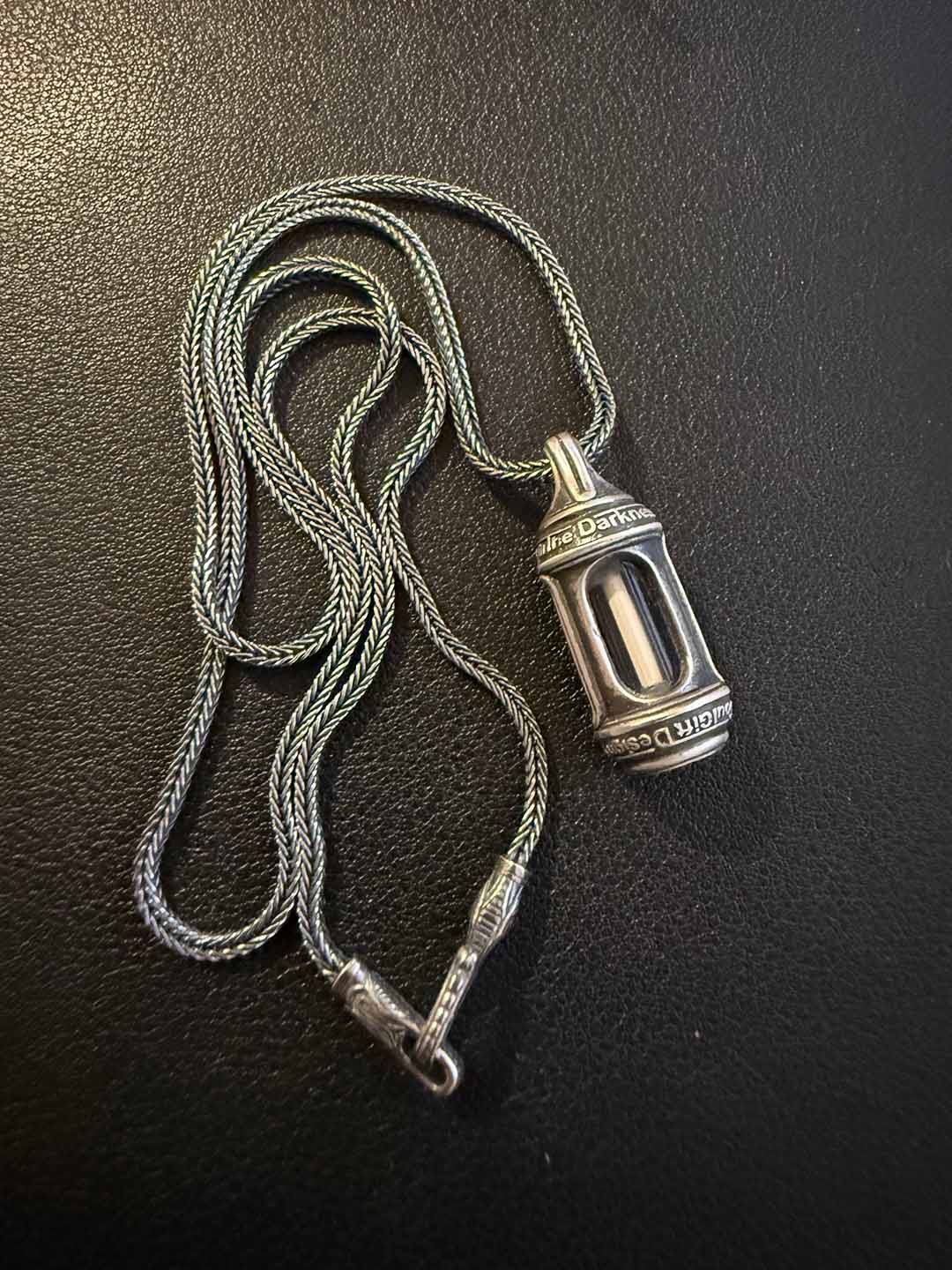 Eternal Glow Tritium Pendant Sterling Silver Necklace