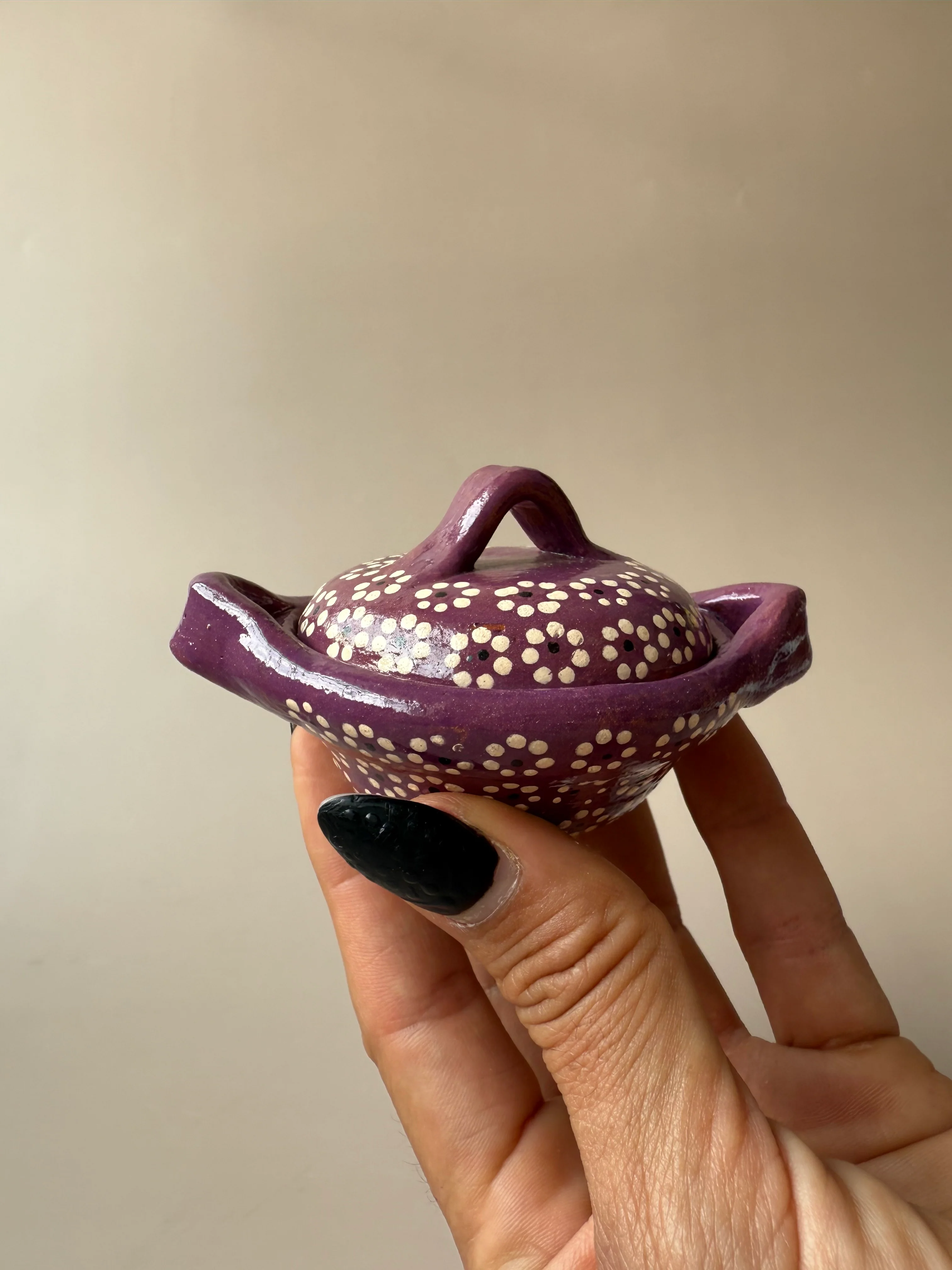 Michoacan Mexican Clay Small Cazuelas Cazuelitas With Lid Casuela De Barro