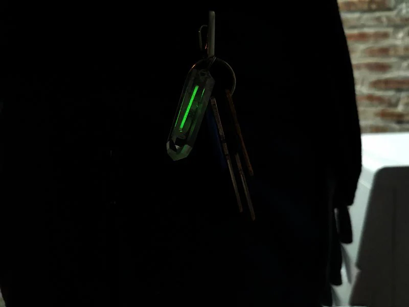 Handcrafted Natural Crystal Tritium Pendant Necklace