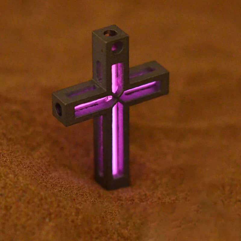 Cyber Tritium Cross Pendant