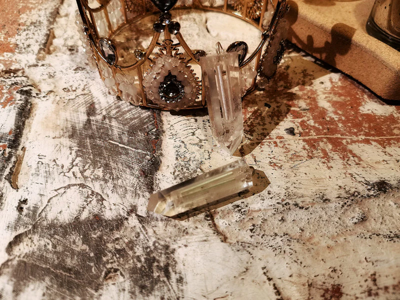 Handcrafted Natural Crystal Tritium Pendant Necklace