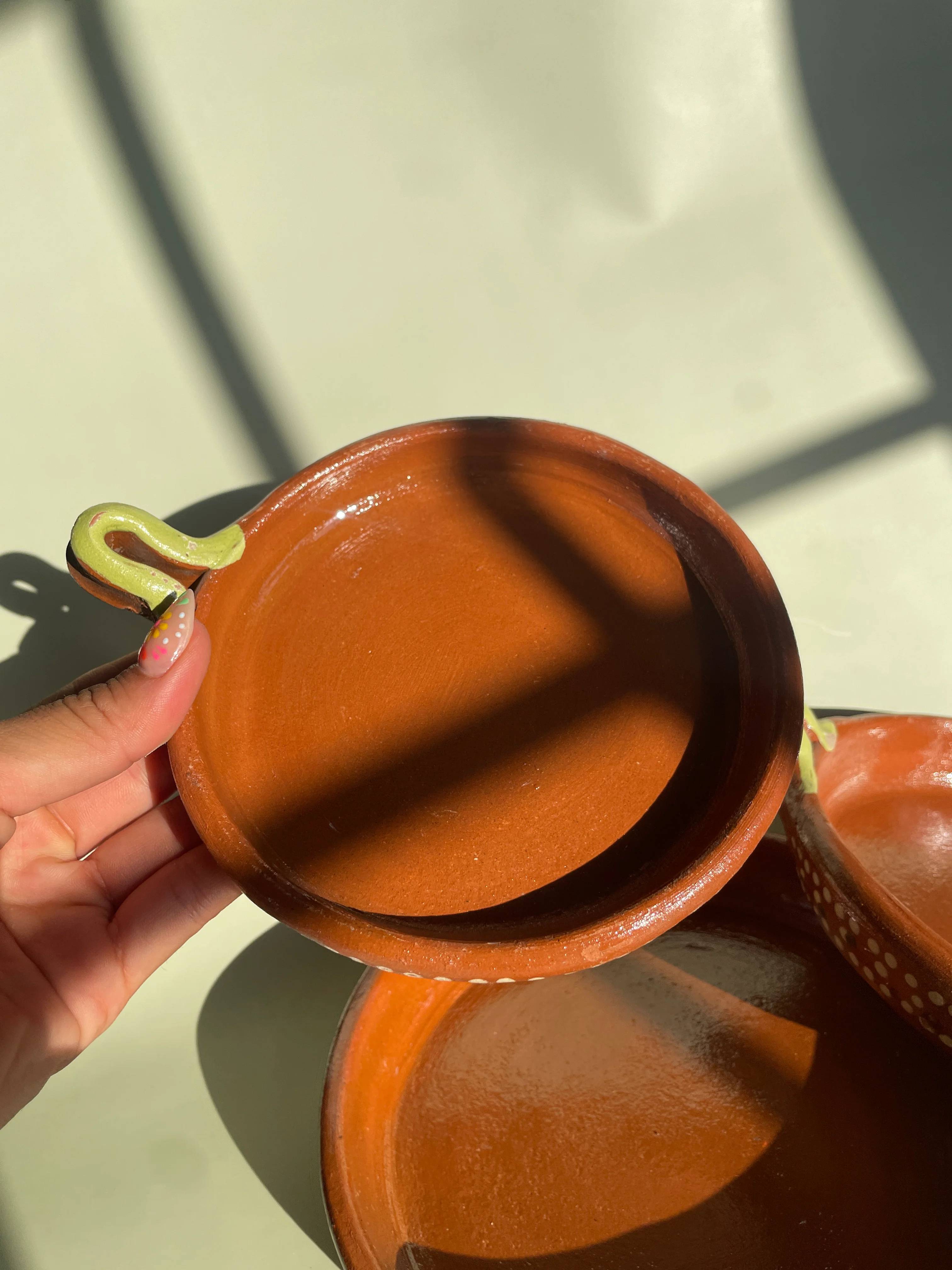 Mexican Terracotta Clay Mini Pans 3 Pc Set Mini Sarten de Barro Fry Pan