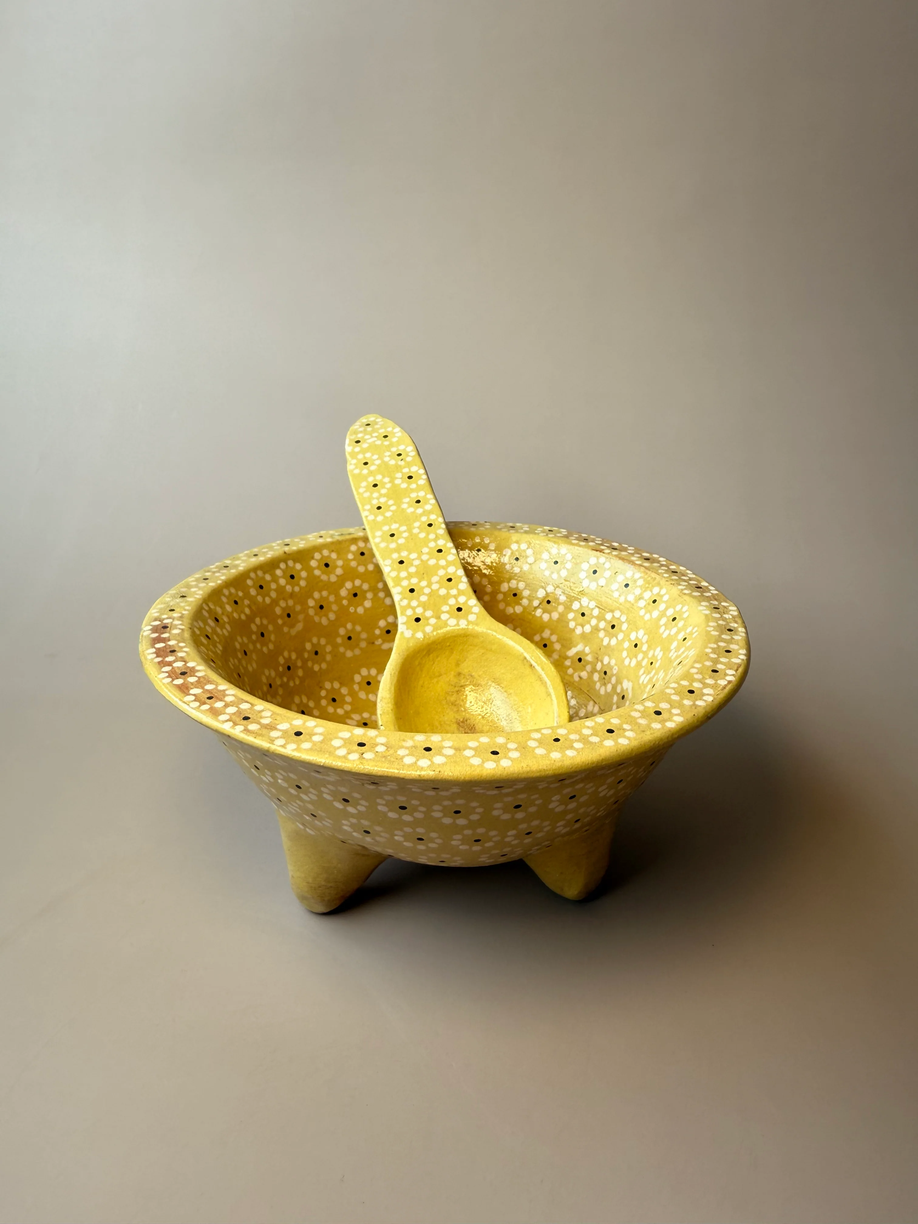 Michoacan Mexican Clay Molcajete Mexican Clay Bowl With Spoon Salsa Bowl With Spoon Traditional Mexican Bowl