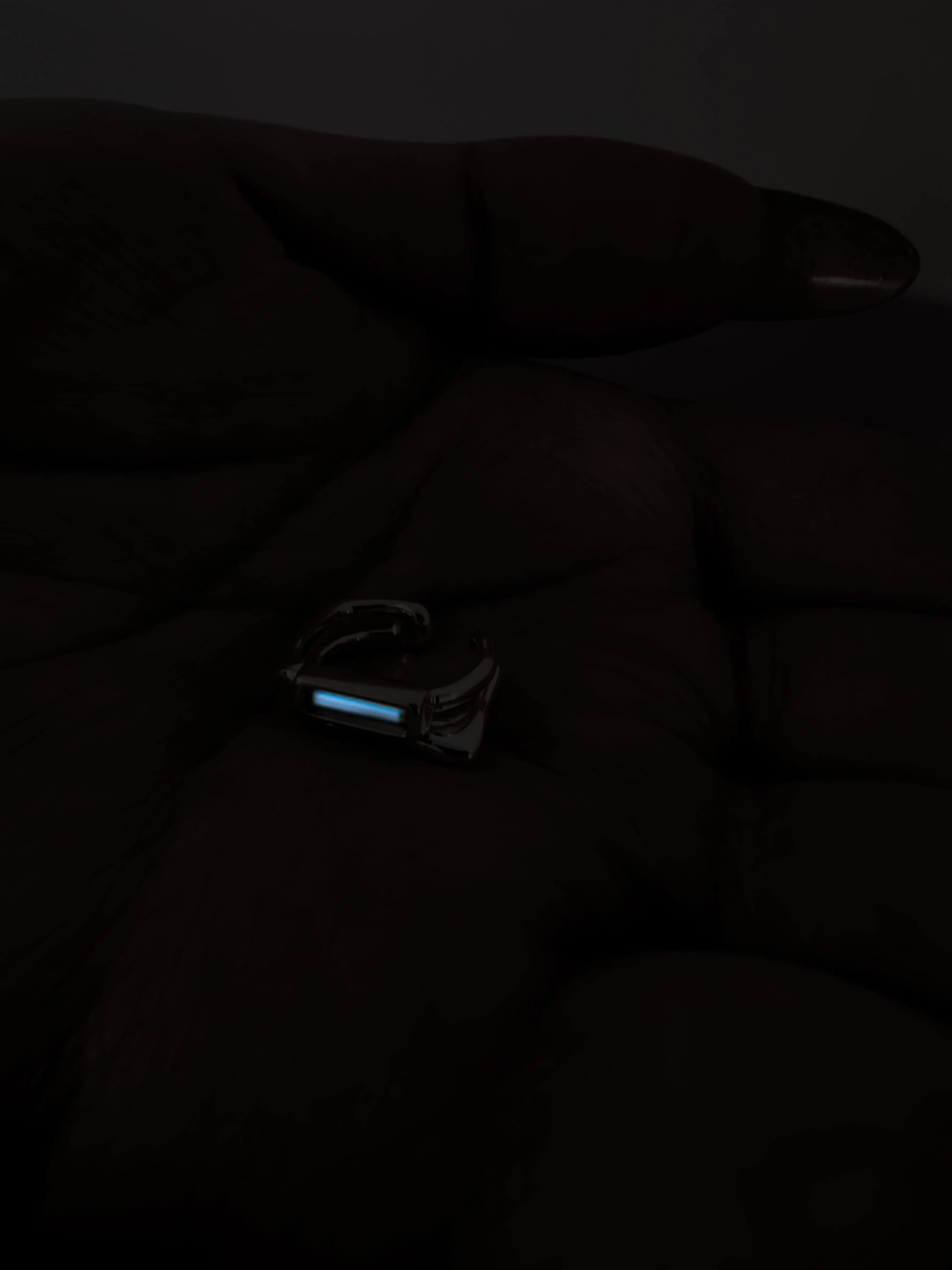 S925 Sterling Silver Double-Layer Tritium Glow Ear Cuff